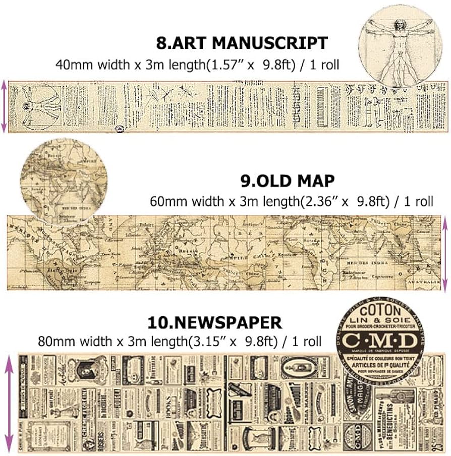 8/21sary　Ameri Vintage WASHI LAYERED Amazon.com: NIKOMIE 12 Rolls Washi Tape Set, Black & White